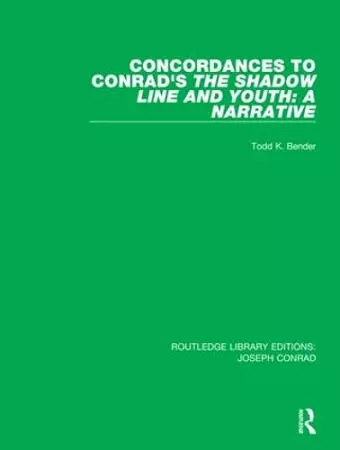 Concordances to Conrad's The Shadow Line and Youth: A Narrative cover