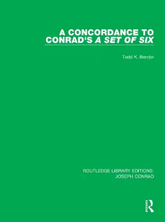 A Concordance to Conrad's A Set of Six cover