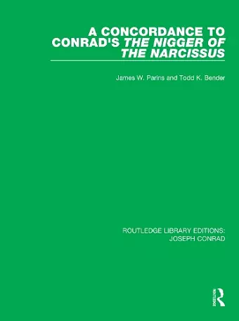 A Concordance to Conrad's The Nigger of the Narcissus cover