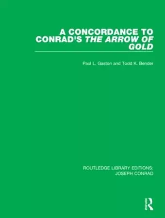 A Concordance to Conrad's The Arrow of Gold cover