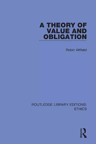 A Theory of Value and Obligation cover