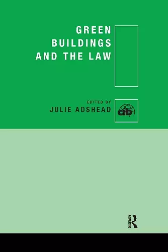 Green Buildings and the Law cover