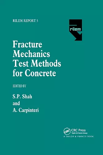 Fracture Mechanics Test Methods For Concrete cover