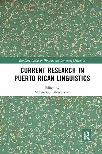 Current Research in Puerto Rican Linguistics cover