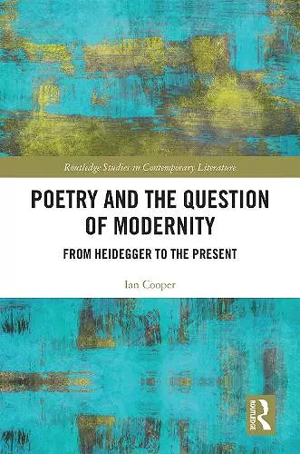 Poetry and the Question of Modernity cover