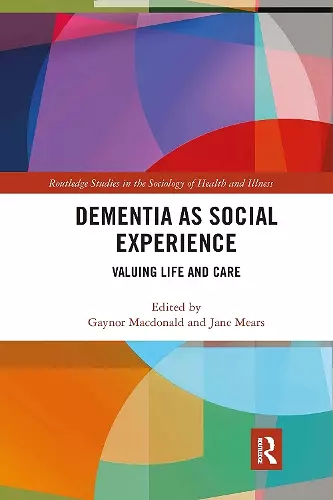 Dementia as Social Experience cover