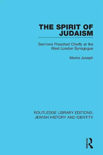 The Spirit of Judaism cover