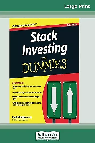 Stock Investing for Dummies(R) (16pt Large Print Edition) cover