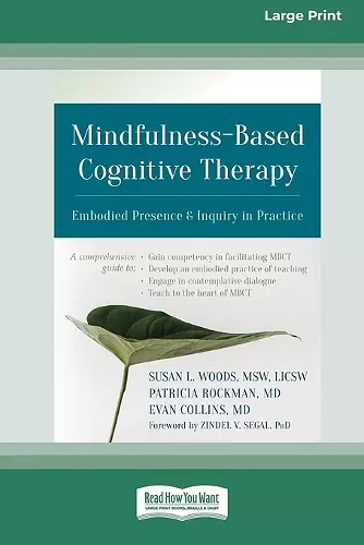 Mindfulness-Based Cognitive Therapy cover