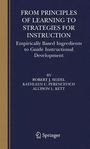 From Principles of Learning to Strategies for Instruction cover