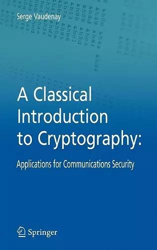 A Classical Introduction to Cryptography cover