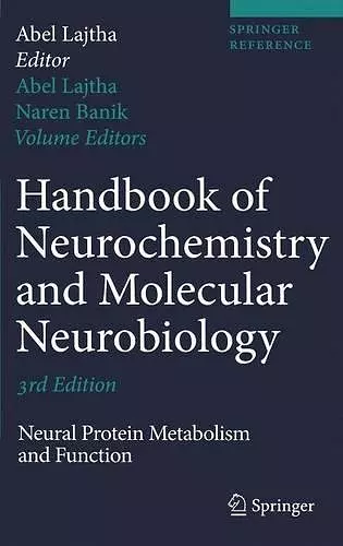 Handbook of Neurochemistry and Molecular Neurobiology cover