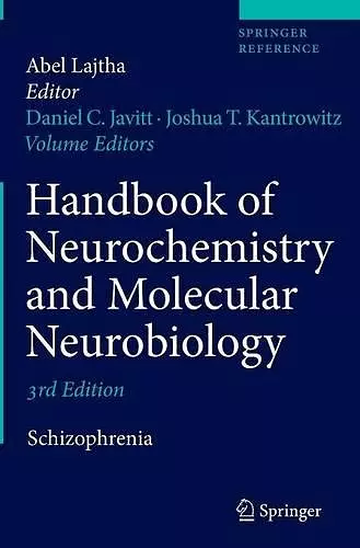 Handbook of Neurochemistry and Molecular Neurobiology cover
