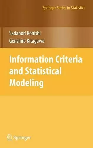 Information Criteria and Statistical Modeling cover