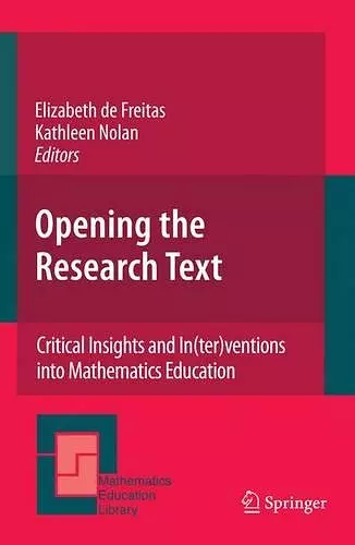 Opening the Research Text cover