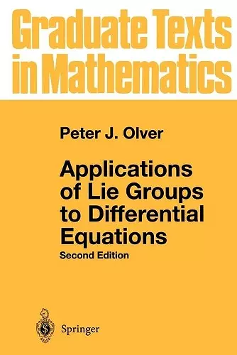 Applications of Lie Groups to Differential Equations cover