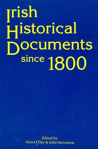 Irish Historical Documents Since 1800 cover