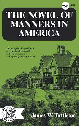 The Novel of Manners in America cover