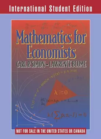 Mathematics for Economists cover