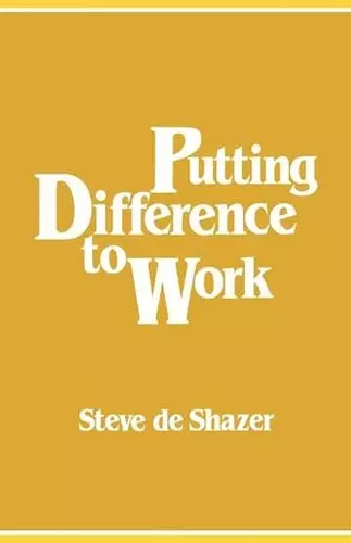 Putting Difference to Work cover