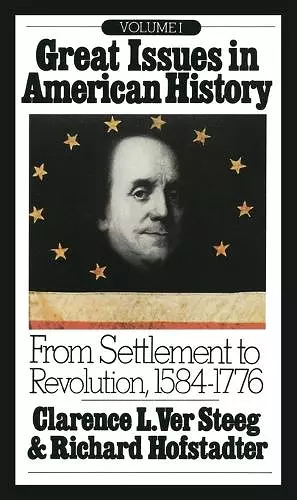 Great Issues in American History, Vol. I cover