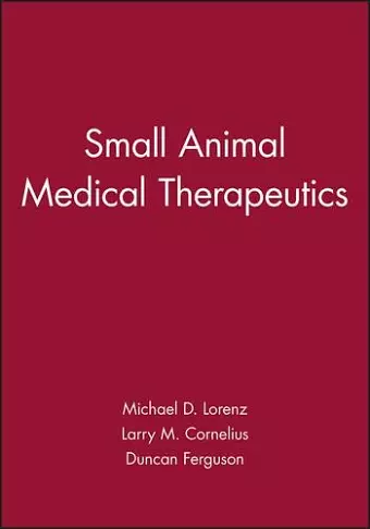 Small Animal Medical Therapeutics cover