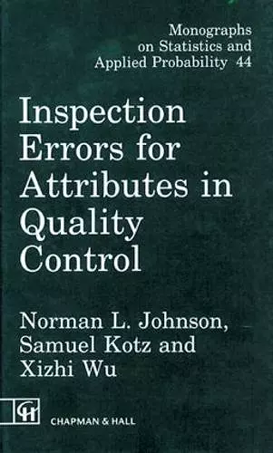 Inspection Errors for Attributes in Quality Control cover