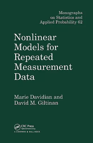 Nonlinear Models for Repeated Measurement Data cover