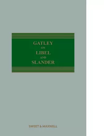 Gatley on Libel and Slander cover