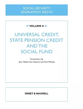 Social Security Legislation 2022/23 Volume II cover