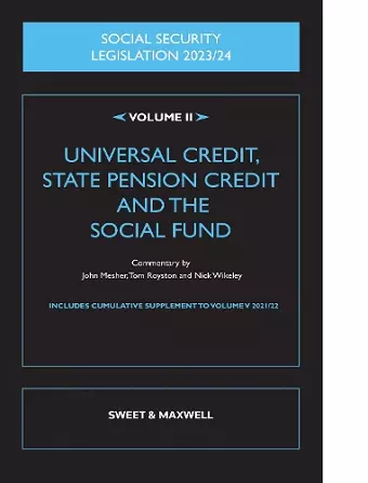 Social Security Legislation 2023/24 Volume II cover