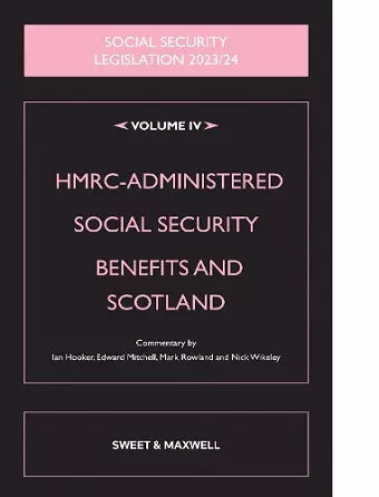 Social Security Legislation 2023/24 Volume IV cover