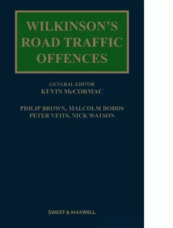 Wilkinson's Road Traffic Offences cover