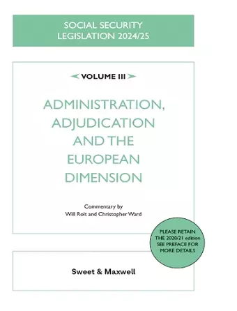Social Security Legislation 2024/25 Volume III cover