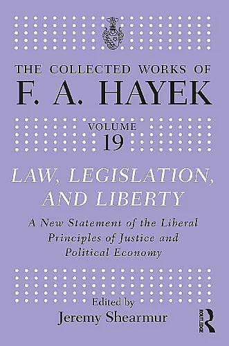 Law, Legislation, and Liberty cover