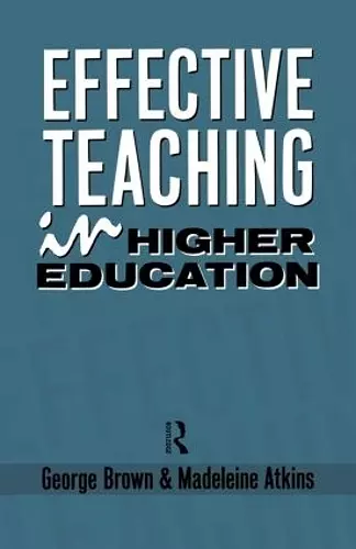 Effective Teaching in Higher Education cover