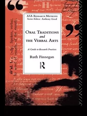 Oral Traditions and the Verbal Arts cover