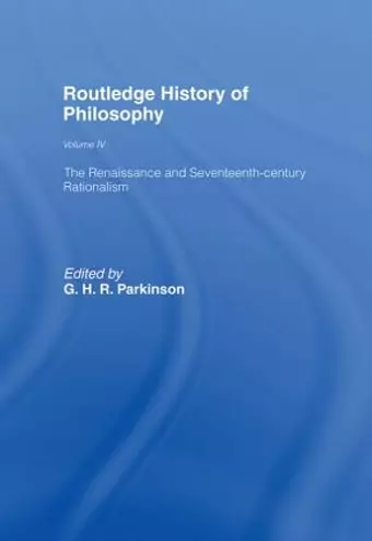 Routledge History of Philosophy Volume IV cover