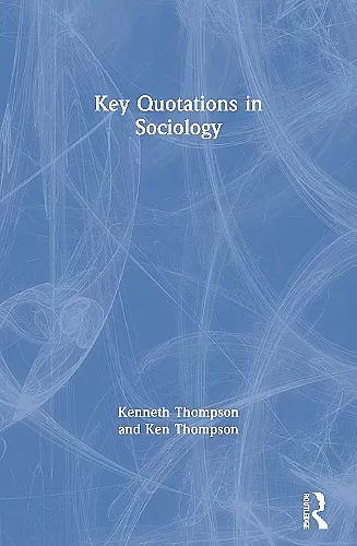 Key Quotations in Sociology cover