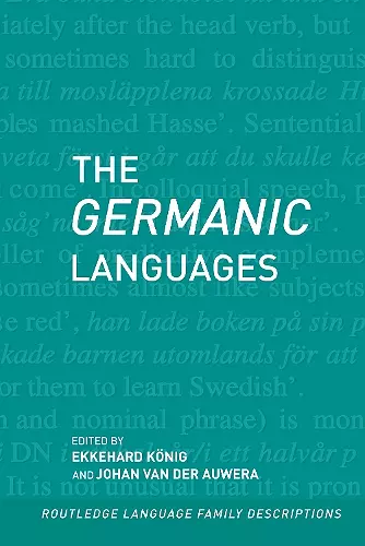 The Germanic Languages cover