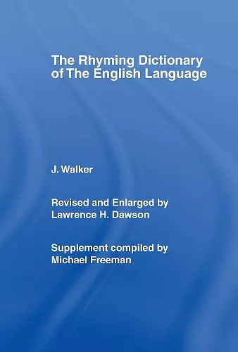 Walker's Rhyming Dictionary of the English Language cover