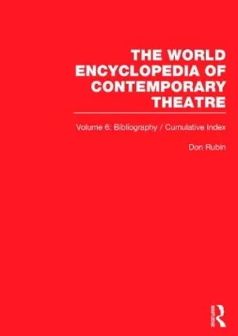 World Encyclopedia of Contemporary Theatre cover