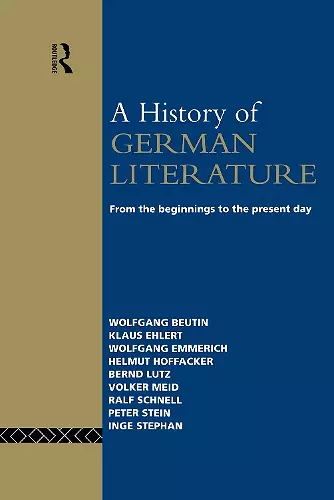 A History of German Literature cover