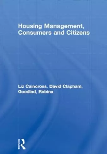 Housing Management, Consumers and Citizens cover