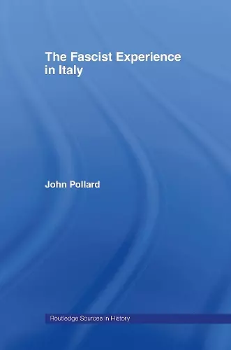 The Fascist Experience in Italy cover