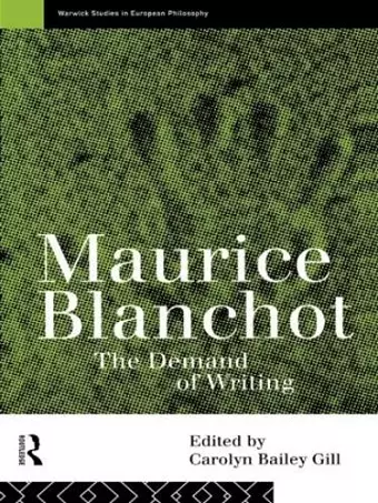 Maurice Blanchot cover