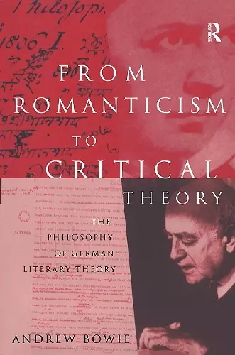 From Romanticism to Critical Theory cover