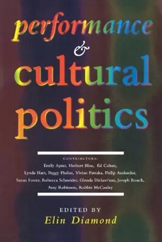 Performance and Cultural Politics cover