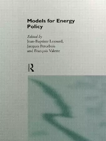 Models for Energy Policy cover