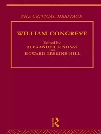 William Congreve cover